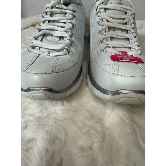 Skechers White Leather Upper Elite with Memory Foam Size 8.5 wide fit - Picture 8 of 10
